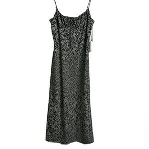 Things between black floral midi dress size medium new boho